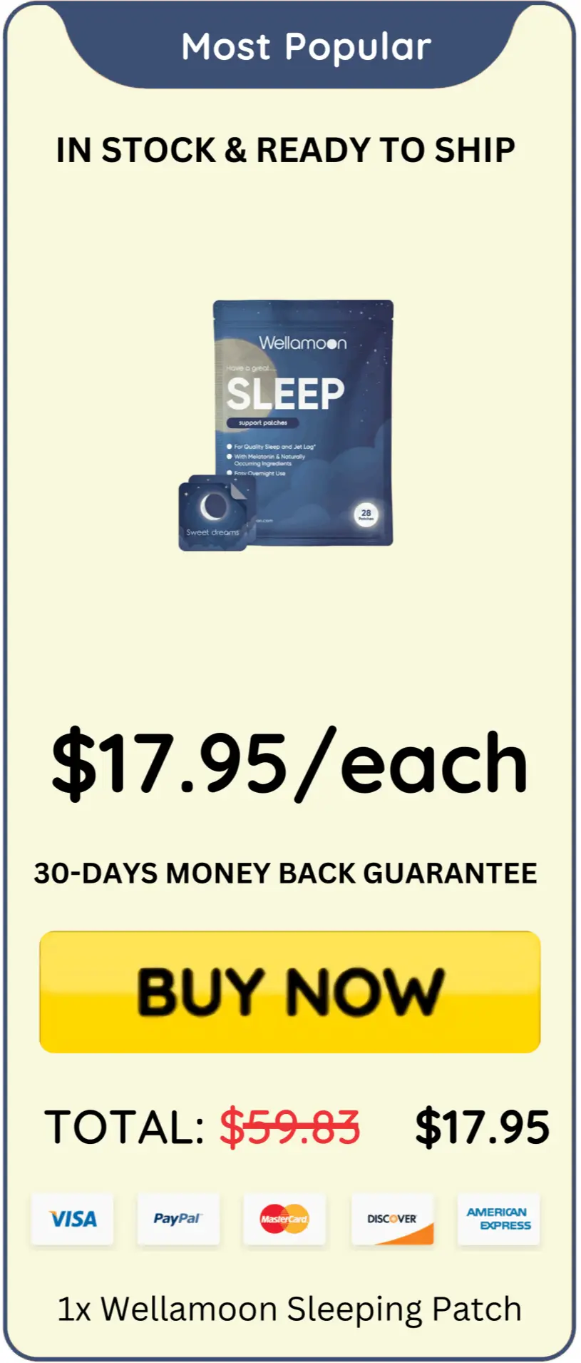 Wellamoon Sleeping Patch offer price